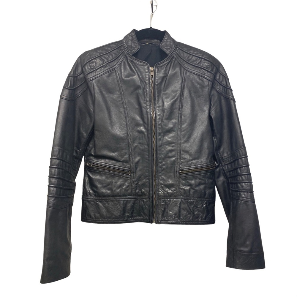 100% LEATHER BLACK JACKET